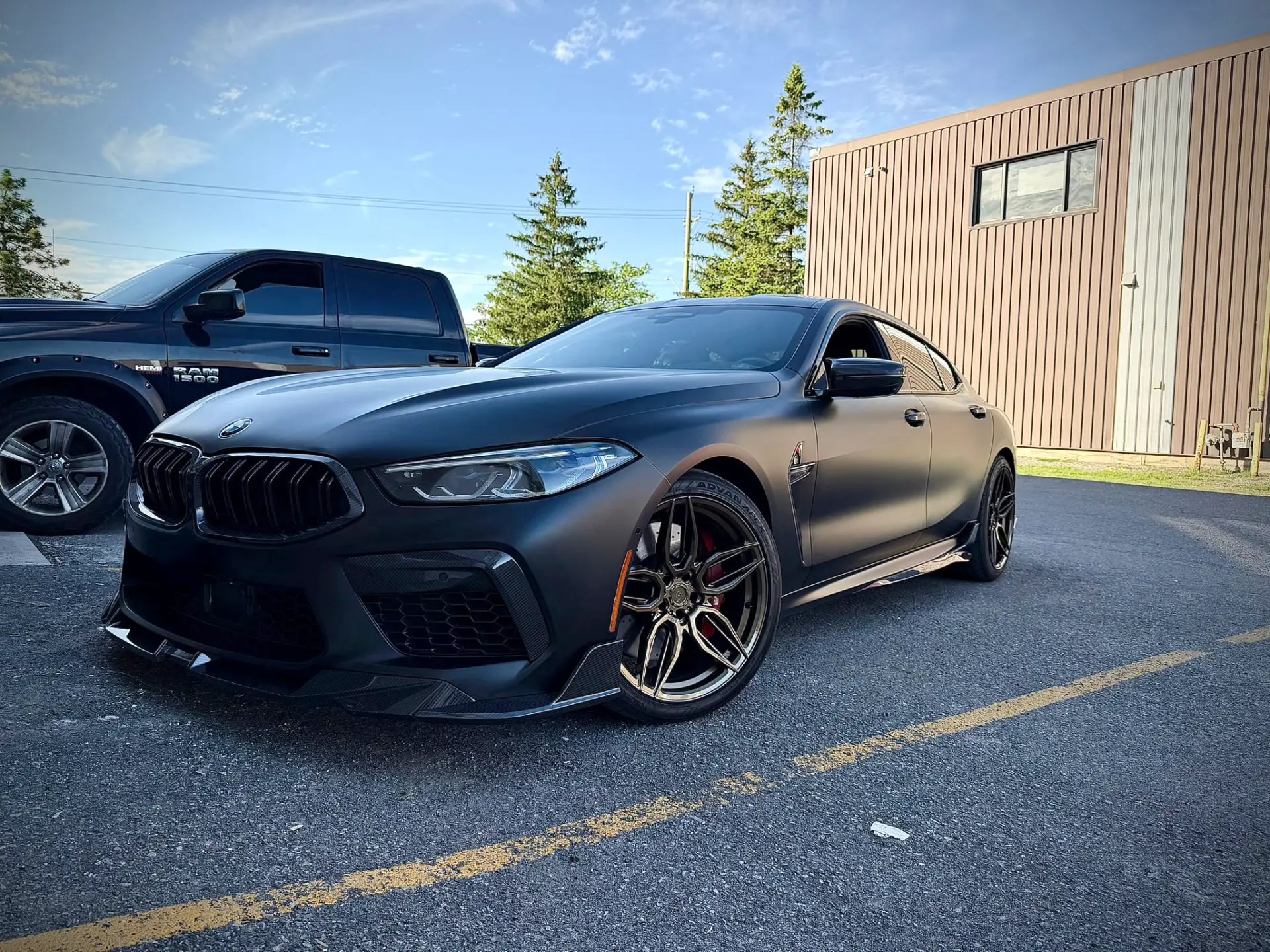 Satin finish & ceramic tint on a BMW M8 Gran Coupe in Ottawa