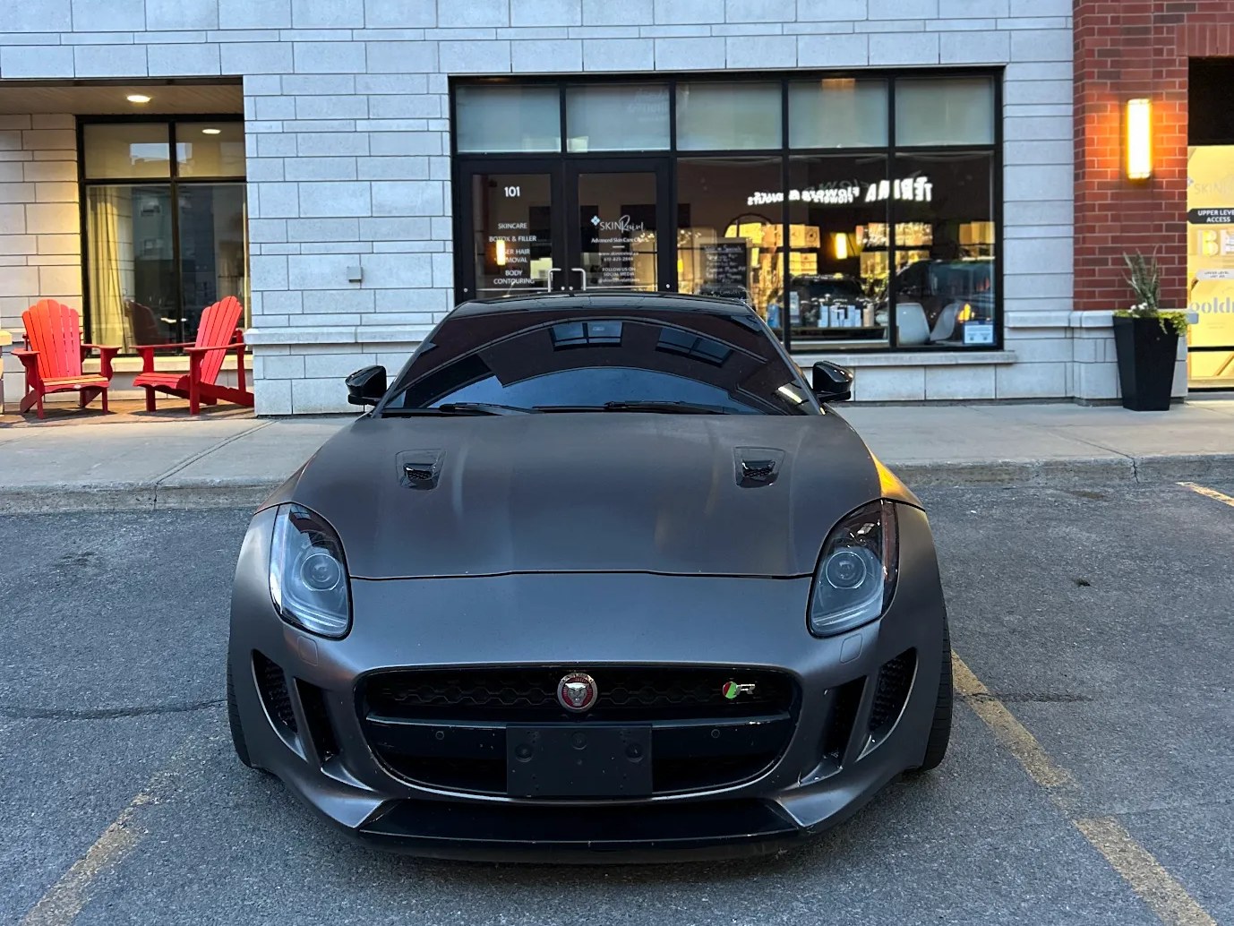 Satin finish & ceramic tint on a Jaguar F-Type R in Ottawa