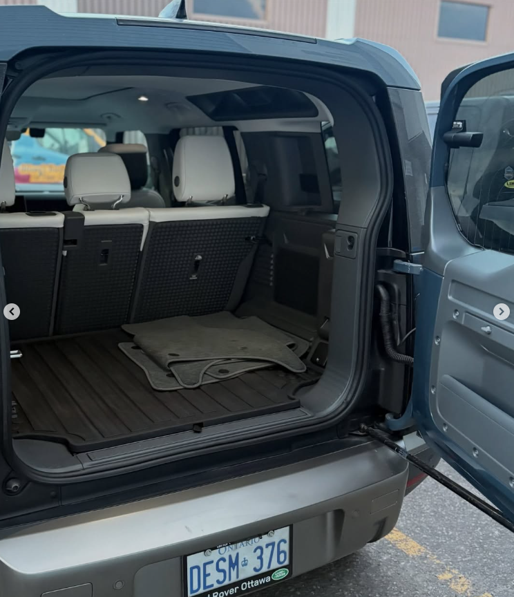 Land Rover Defender trunk with privacy window tint by AutoWa Customs
