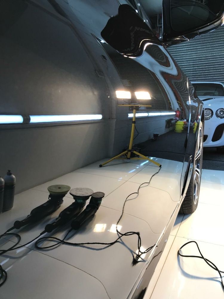 Polish & PPF prep on a Paint correction bay in Ottawa
