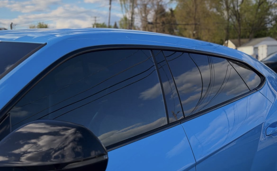 Automotive window detail — tinted windows