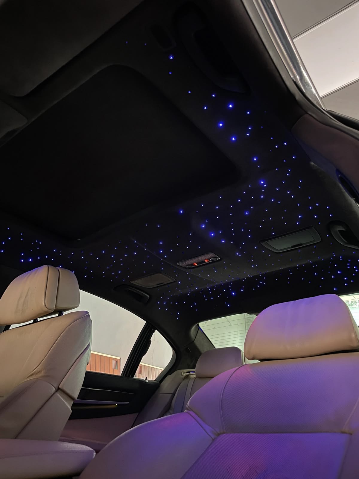Fiber-optic star ceiling on a Starlight headliner in Ottawa